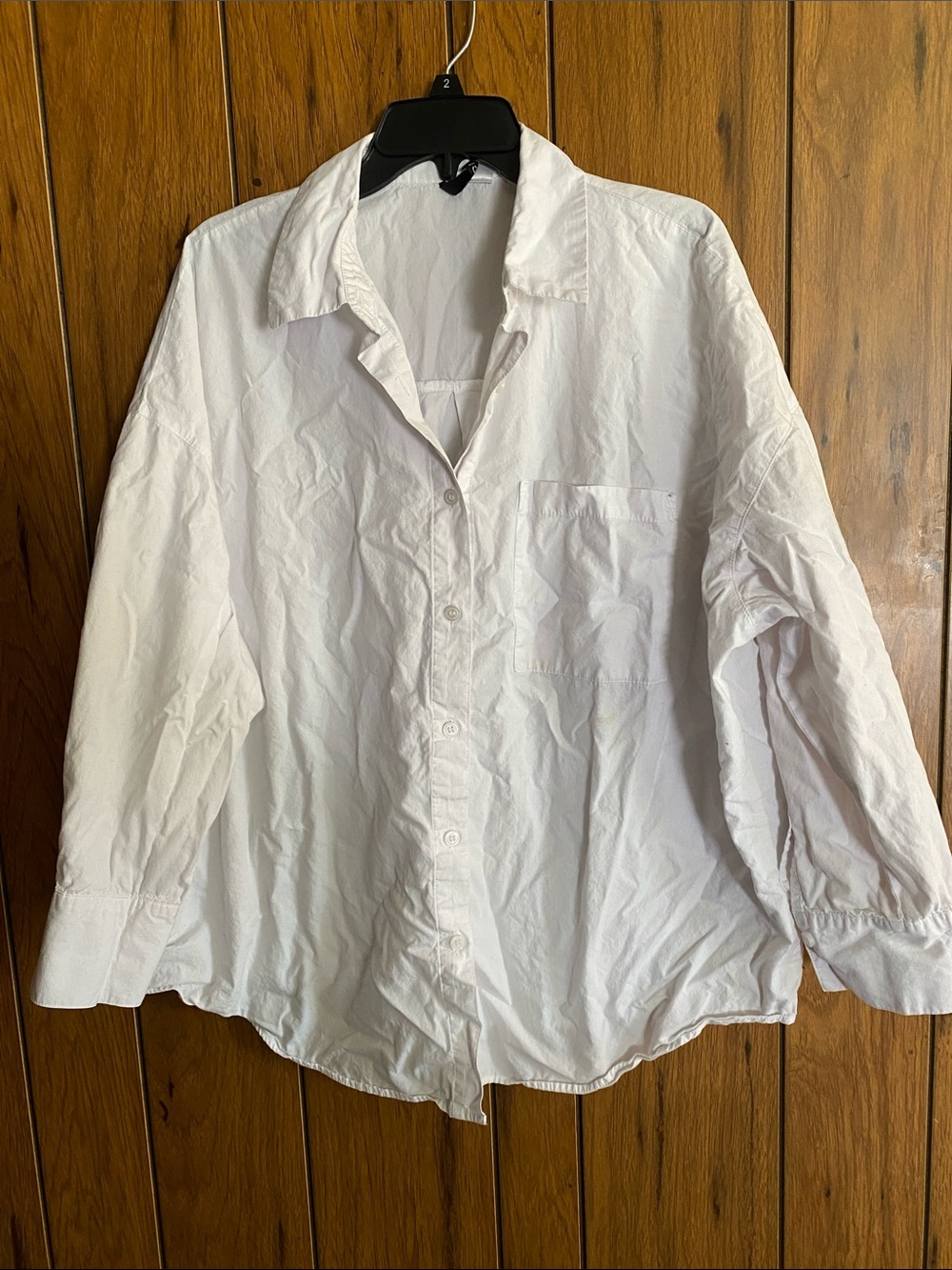 Divided White Button-Down Shirt